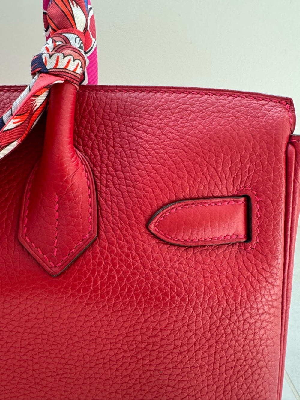 Hermès Red Birkin 30, Clemence - Picture 10 of 16